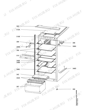 Взрыв-схема холодильника Aeg S1675-5I - Схема узла Housing 001